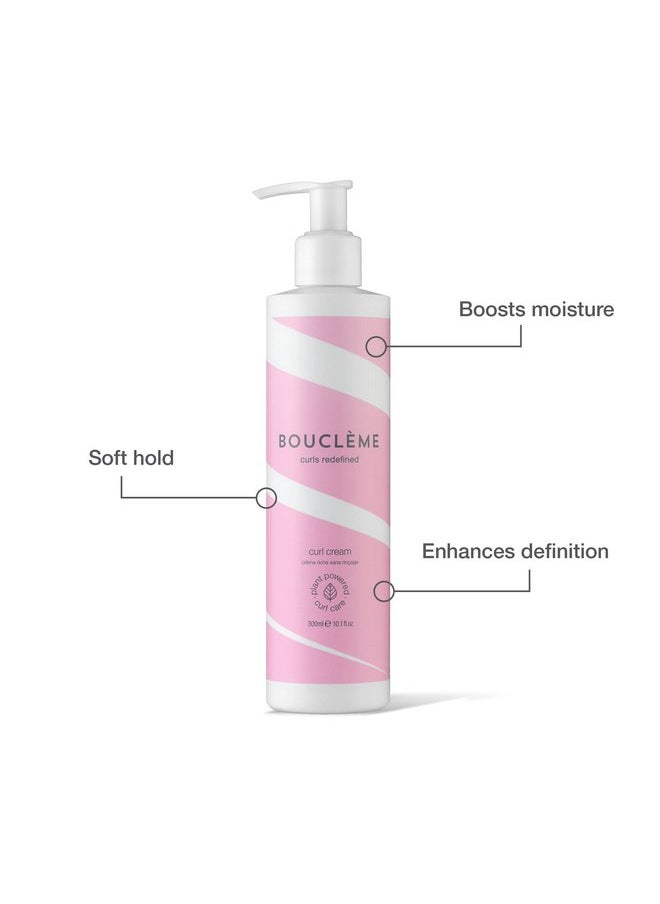 Bouclème Curl Cream - Defines All Curl Types - Frizz Free, Bouncy Wavy Hair - 96% Naturally Derived Ingredients and Vegan - 10.1 fl oz