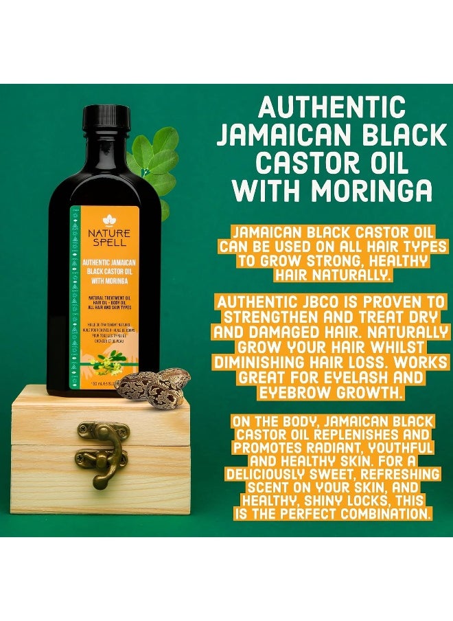 Authentic Jamaican Black Castor Oil With Moringa For Hair & Body 150 Ml