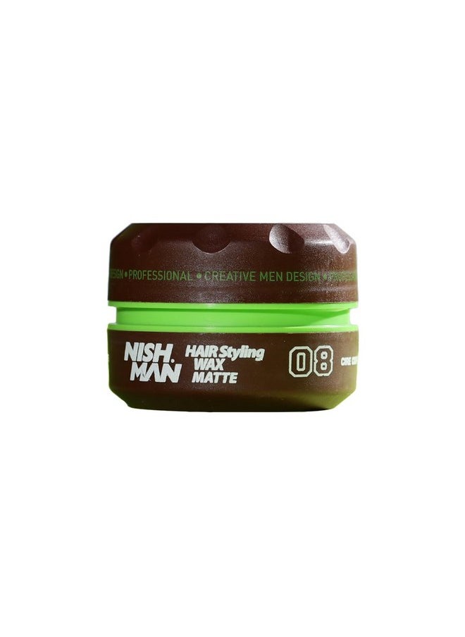 Nishman Matte Wax - Men Hairstyling Wax | Strong Hold | Non - Sticky, Restylable & Water Soluble Wax | 30 ml