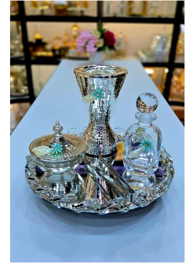 Bakhoor Burner Set Crystal Elegance Ideal Wedding Gift and Home Décor with a Blend of Arabic and English Culture