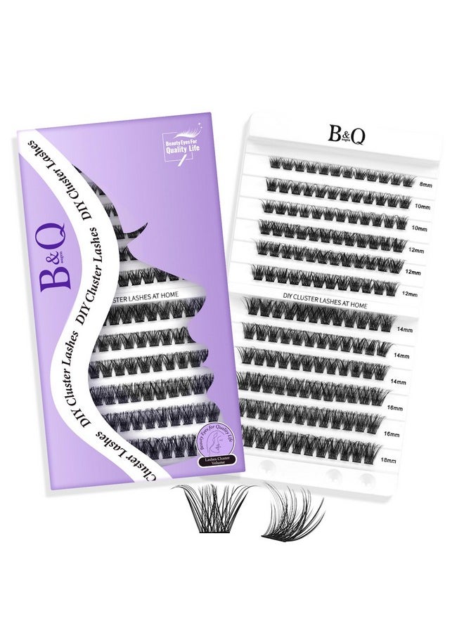 Lash Clusters 144Pcs Volume Individual Lashes 8-18Mm Eyelash Clusters Diy Cluster Eyelash Extensions Wispy Cluster Lashes Beginner Eyelash Extension Long Lasting Lashes Wispy(Dtfd-Classic)