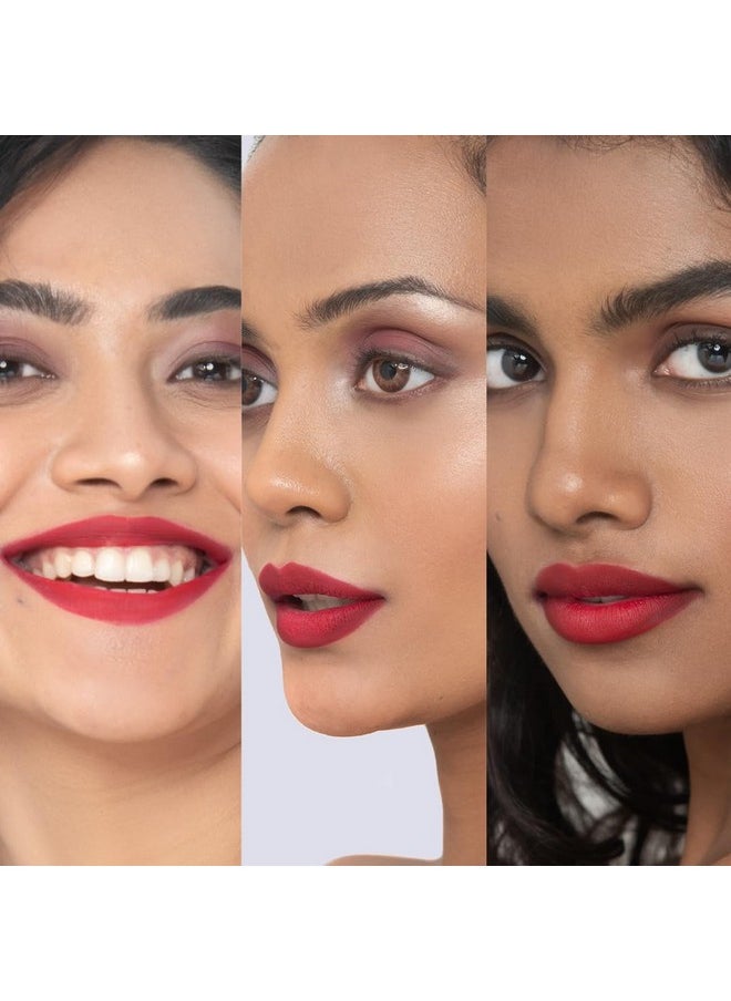 SUGAR Cosmetics Matte Attack Lipstick for Women | Transferproof & Smudgeproof | Lasts upto 12hrs | Enriched With Jojoba Oil | 2gm - 17 Grateful Red