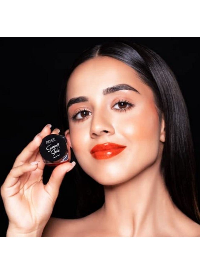 RENEE Summer Slush Jelly Tint Naughty Orange 13gm| For Lips & Cheeks| Enriched with Natural Fruit Extracts| Keeps Lips Soft & Hydrated| Cruelty Free