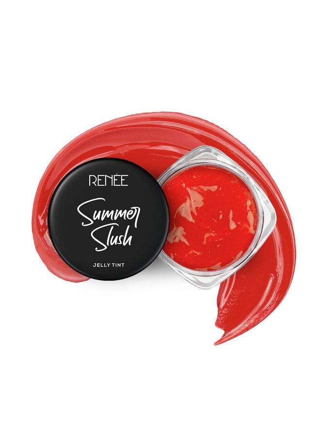 RENEE Summer Slush Jelly Tint Naughty Orange 13gm| For Lips & Cheeks| Enriched with Natural Fruit Extracts| Keeps Lips Soft & Hydrated| Cruelty Free
