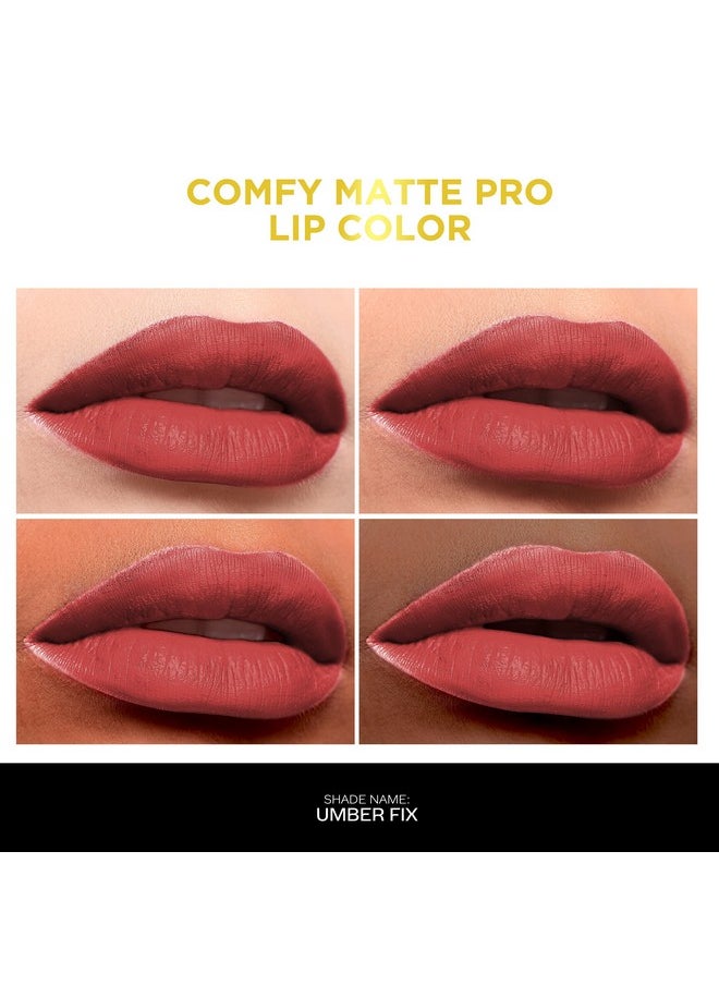 FACESCANADA Comfy Matte Pro Liquid Lipstick - Umber Fix 10, 5.5 ml | 10HR Longstay | Intense Color | Macadamia Oil & Olive Butter Infused | Lightweight Super Smooth | No Dryness | No Alcohol