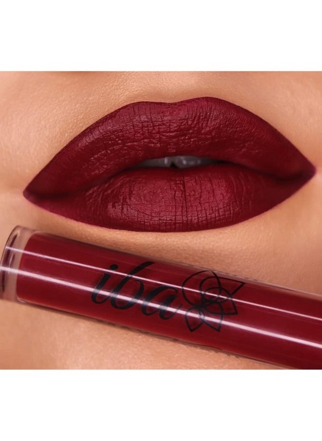 Iba Maxx Matte Liquid Lipstick- Burgundy Blush | Infused with Vitamin E & Almond Oil | Transfer Proof & Long Lasting | Waterproof & Smudge Proof | Velvet Matte Finish & Highly Pigmented | Lightweight & Comfortable | Non-Sticky and Non-Drying | Lip Makeup | 2.6ml
