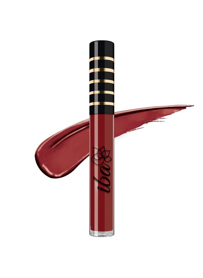 Iba Maxx Matte Liquid Lipstick- Burgundy Blush | Infused with Vitamin E & Almond Oil | Transfer Proof & Long Lasting | Waterproof & Smudge Proof | Velvet Matte Finish & Highly Pigmented | Lightweight & Comfortable | Non-Sticky and Non-Drying | Lip Makeup | 2.6ml