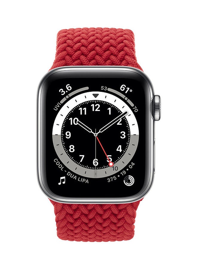 Nylon Braided Replacement Strap For Apple Watch Red