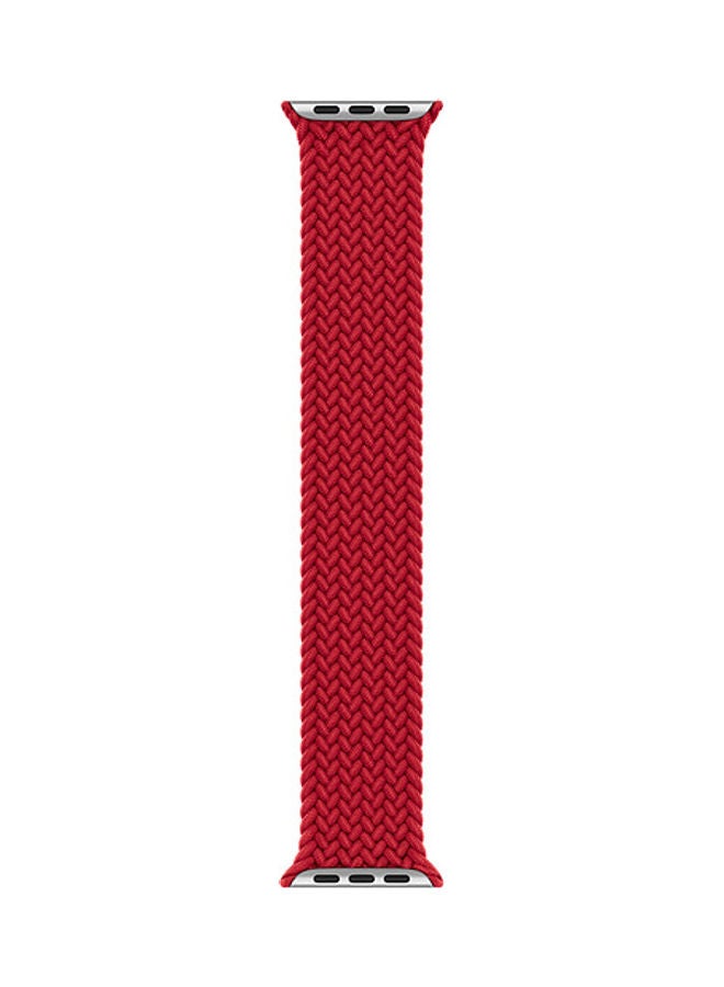 Nylon Braided Replacement Strap For Apple Watch Red