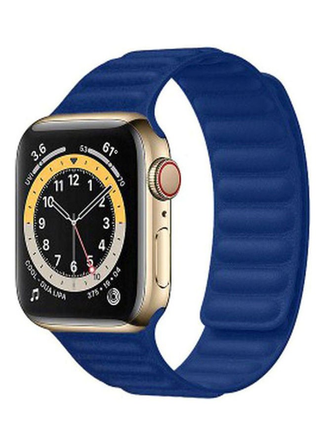 Replacement Strap Watchband For Apple Watch Series 7 45mm / 6 / SE / 5 / 4 44mm / 3 / 2 / 1 42mm Dark Blue