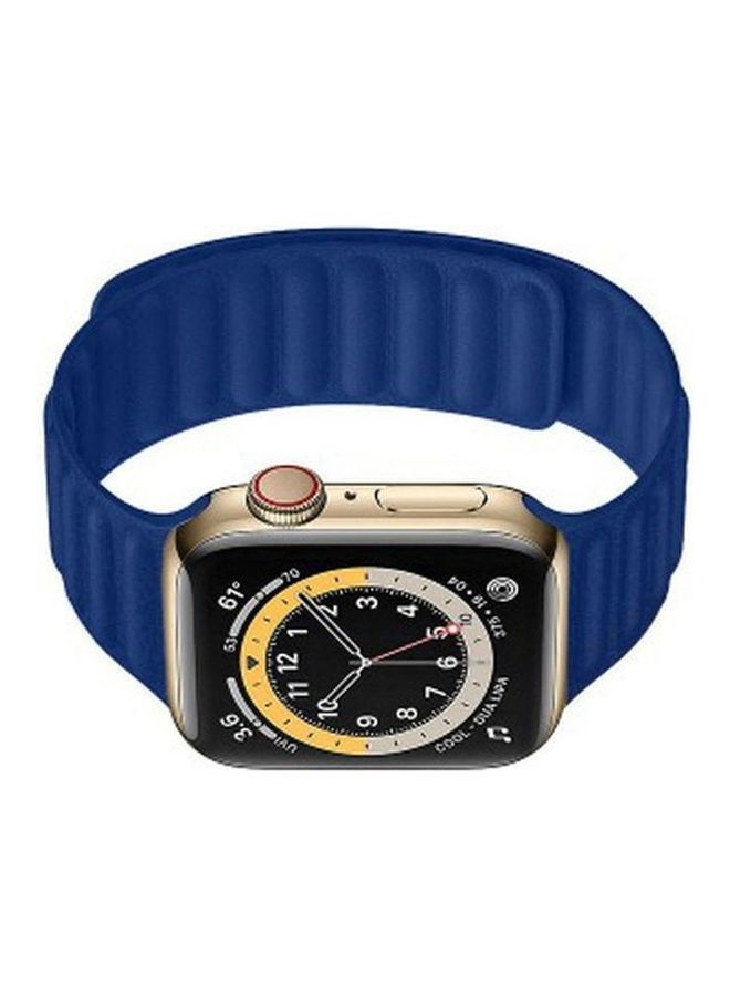 Replacement Strap Watchband For Apple Watch Series 7 45mm / 6 / SE / 5 / 4 44mm / 3 / 2 / 1 42mm Dark Blue