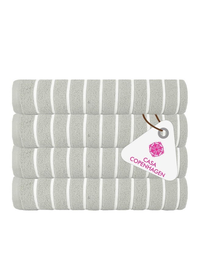 Casa Copenhagen - Egyptian Cotton Estatic 4 Pcs Face Towel (30 X 30cm) Colour : Grey Violent