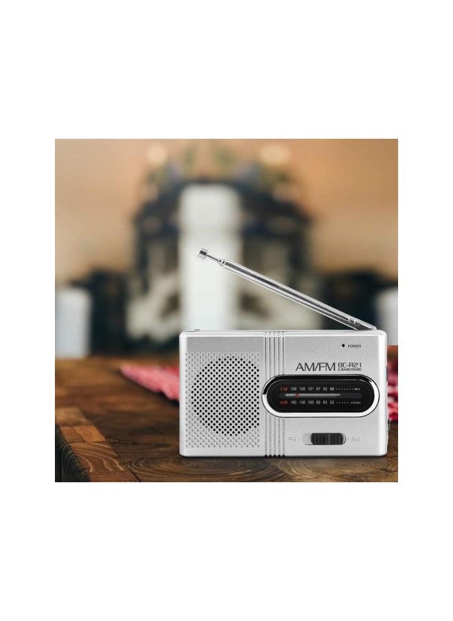 Portable Mini Radio, Universal Portable AM/FM Mini Radio Stereo Speakers Receiver Music Player FM Radio with Telescopic Antenna and Built-in Speaker for Parents Grandparents Aunts or Uncles