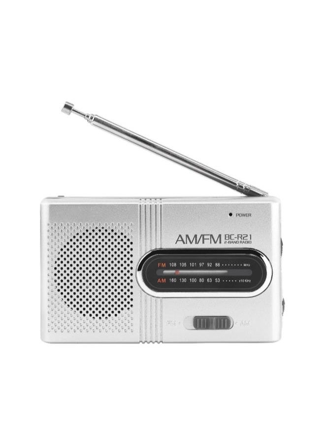 Portable Mini Radio, Universal Portable AM/FM Mini Radio Stereo Speakers Receiver Music Player FM Radio with Telescopic Antenna and Built-in Speaker for Parents Grandparents Aunts or Uncles