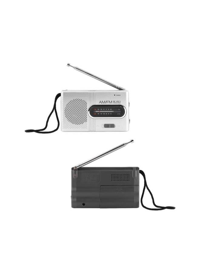 Portable Mini Radio, Universal Portable AM/FM Mini Radio Stereo Speakers Receiver Music Player FM Radio with Telescopic Antenna and Built-in Speaker for Parents Grandparents Aunts or Uncles