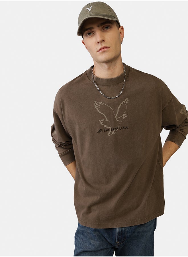 AE Long-Sleeve Logo Graphic T-Shirt