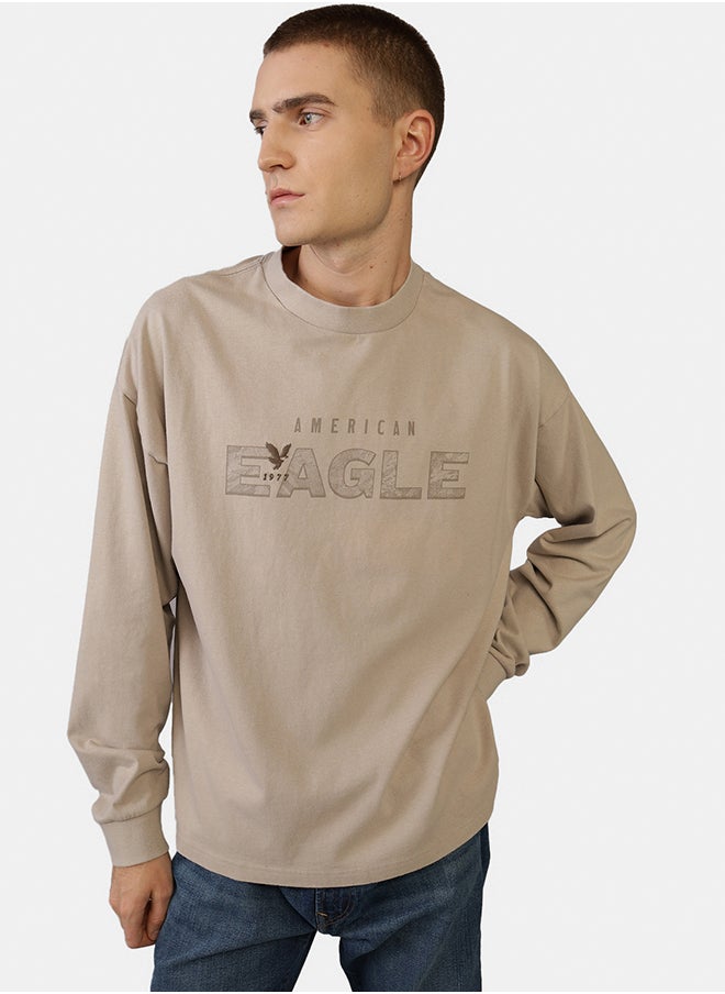 AE Long-Sleeve Logo Graphic T-Shirt