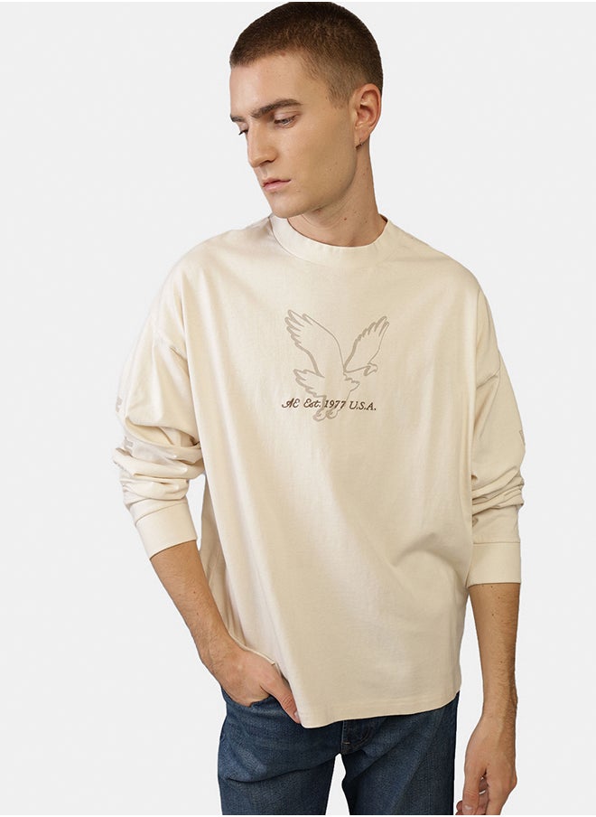 AE Long-Sleeve Logo Graphic T-Shirt