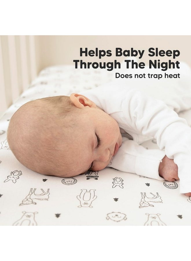 KeaBabies 2-Pack Organic Crib Sheets for Boys, Girls, Jersey Fitted Crib Sheet, Baby Crib Sheets Neutral, Cotton Breathable Crib Sheet, Cute Printed Crib Mattress Sheet, Baby Mattress Sheets(Woodland)