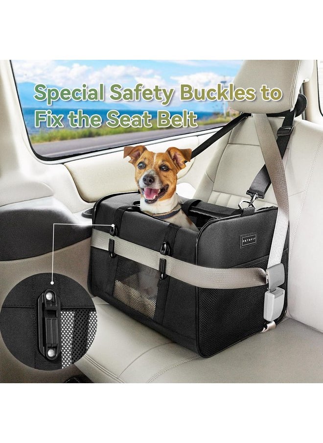 Petsfit 19x12x12 Pet Carrier for Large Cats (up to 20 lbs), Soft-Sided Small Dog Travel Carrier, Upgraded with Patented Buckle and Soft Padding, Ideal for Car Road Trips,Black