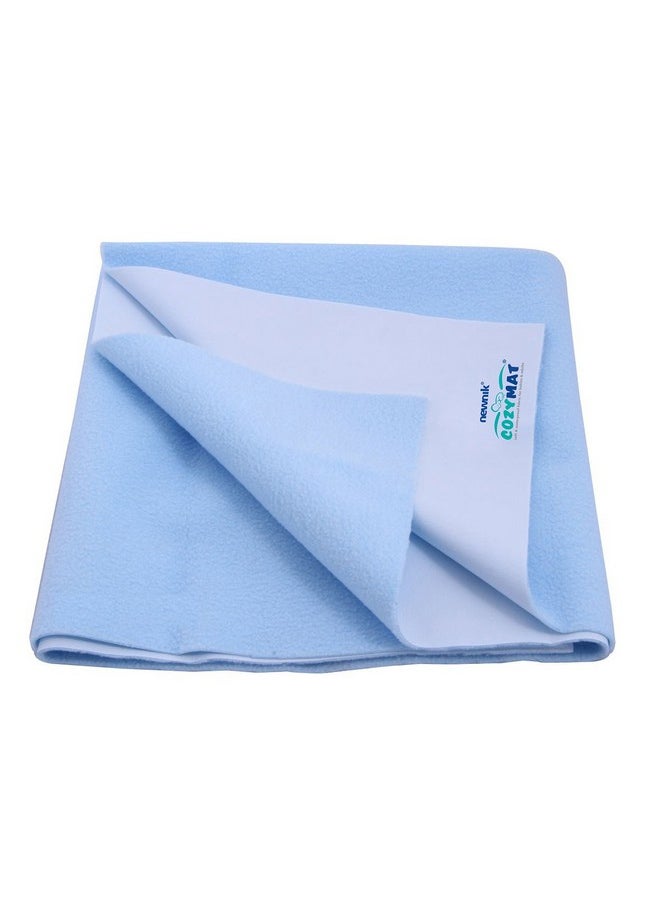 Cozymat Dry Sheet Quick Waterproof Breathable Bed Protector & Crib Sheet (Size: 200cm X 260cm) Sky Blue, Double Bed