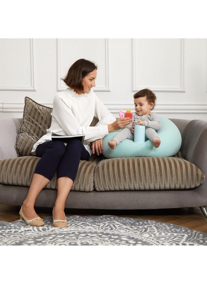 Baby Inflatable Seat for Babies 3-36 Months | Air Pump Built-in | Infant Back Support | Baby Sofa | Toddler Sitting Up Chair | Floor Seater | Ideal Baby Gift (Basket Color Flocking)