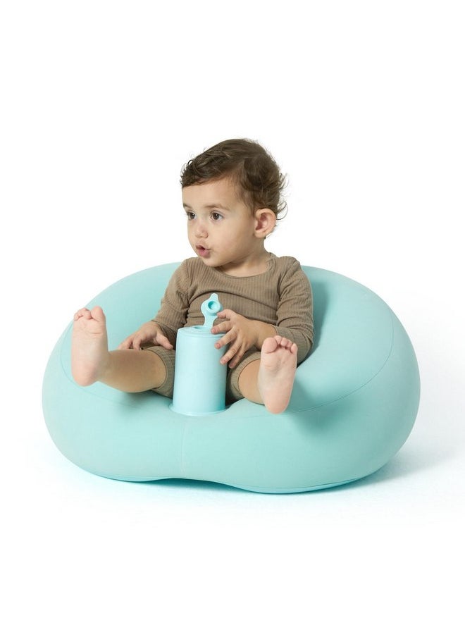 Baby Inflatable Seat for Babies 3-36 Months | Air Pump Built-in | Infant Back Support | Baby Sofa | Toddler Sitting Up Chair | Floor Seater | Ideal Baby Gift (Basket Color Flocking)