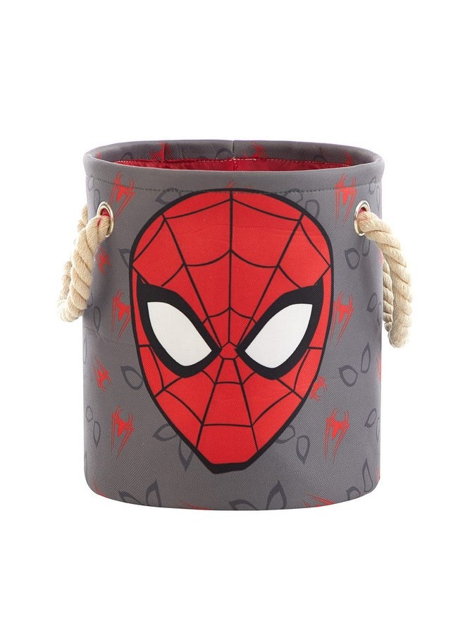 Marvel Spiderman 3 Piece Multi Size Fabric Nestable Toy Storage Basket Set, with Rope Carry Handles