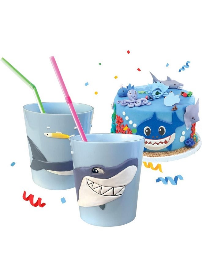 Lily’s Home 3D Great White Shark Tumbler for Kids, Fun Novelty Reusable Toddler and Kids Cup, Bathroom Rinse Cup, BPA-Free Plastic, Ideal for Kids 3-6, Unbreakable and Shutterproof.(1, Shark) 10 Ounce