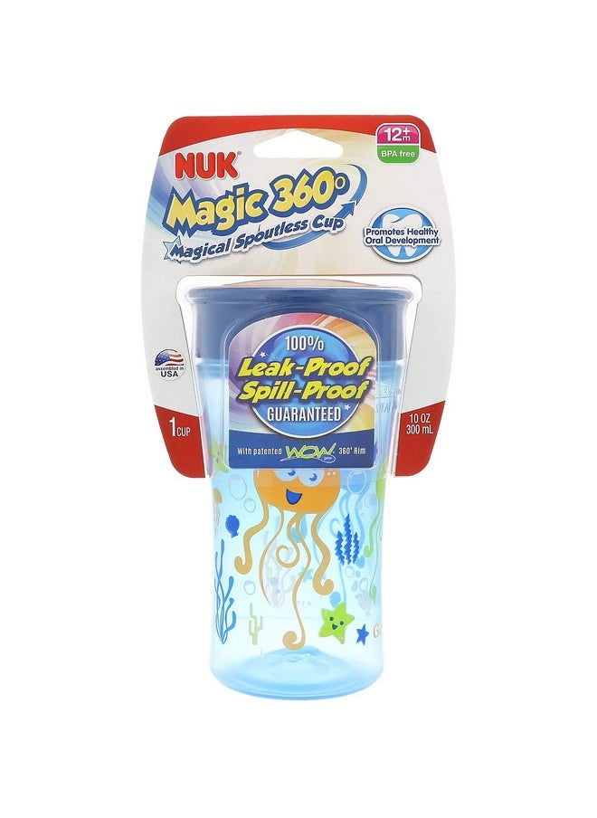 NUK Magic 360° Cup, 10 Ounce, Boy Colors