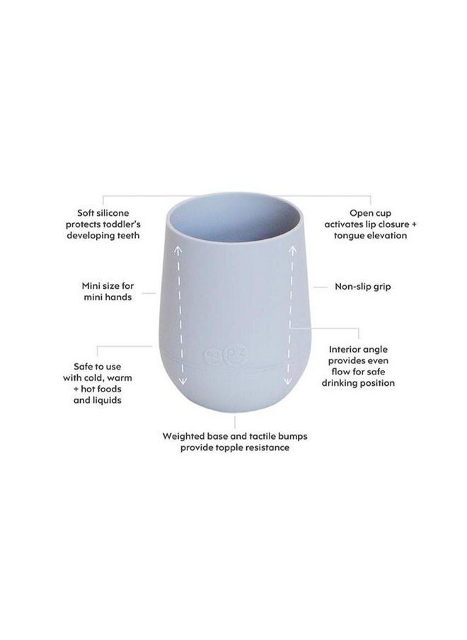 ezpz Tiny Cup - 100% Silicone Drinking Training Open Cup for Baby/Infants - Designed by a Pediatric Feeding Specialist - Soft Non-Slip Grip - Weighted Base & Tactile Bumps - 59 ml, 4 Months+(Mauve)