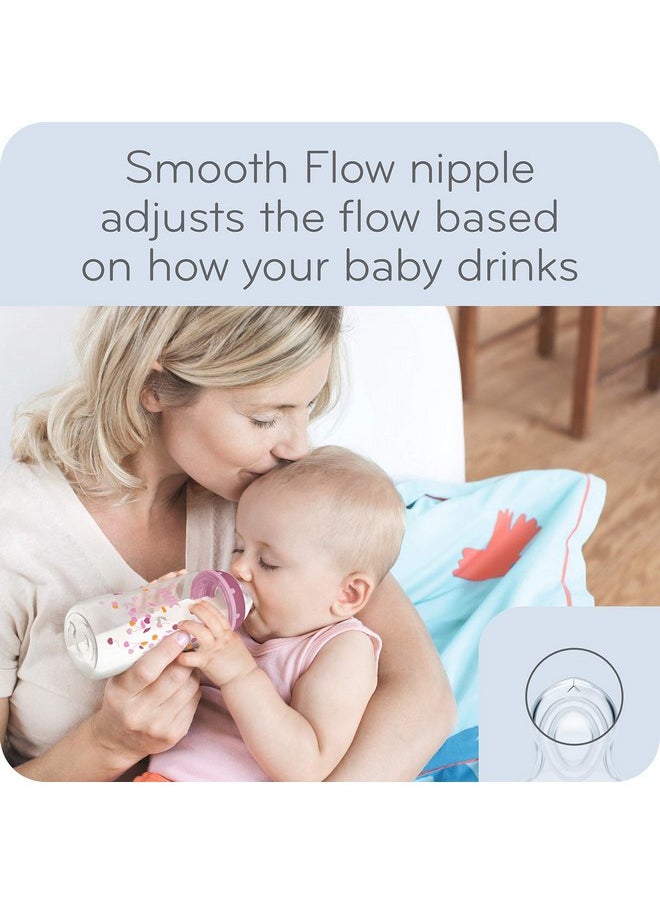 NUK Smooth Flow Anti Colic Disney Baby Bottle, Mickey Mouse, 10 oz, 3 Pack