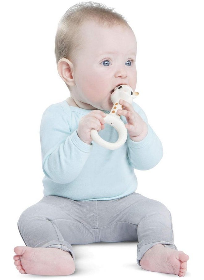 Sophie La Girafe So Pure Ring Teether - 100% Natural Rubber teether for Babies from 0 Month to 12 Months - BPA Free