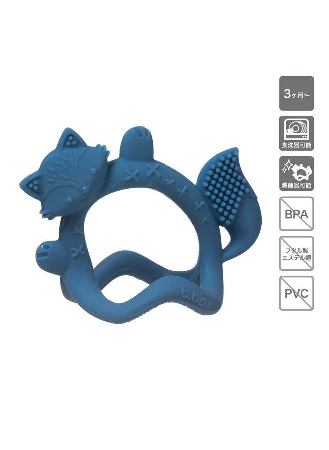 b.Box Silicone Wrist Teether Fox Lullaby Blue