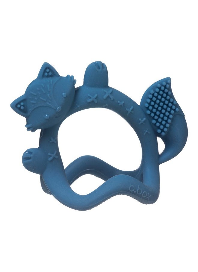 b.Box Silicone Wrist Teether Fox Lullaby Blue