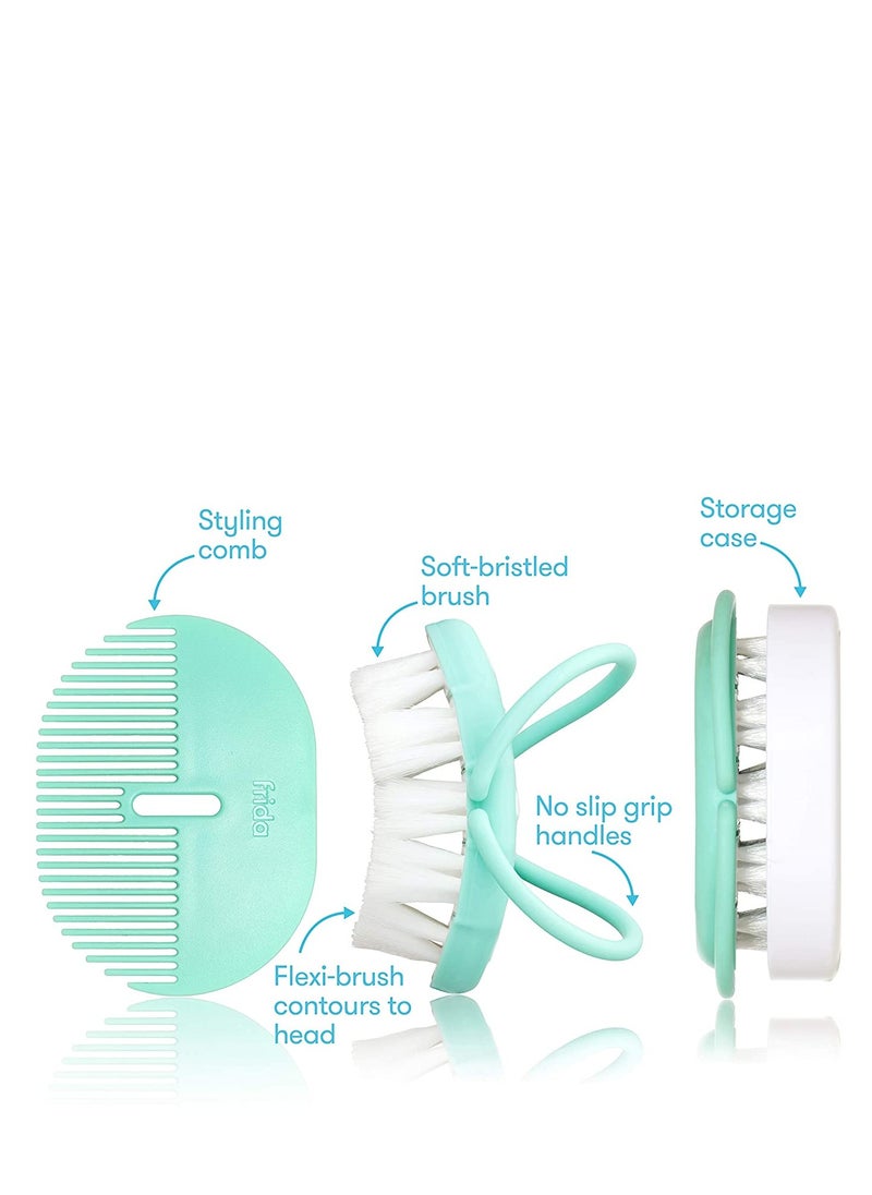 Head-Hugging Baby Hairbrush & Comb Set – Soft Bristles for Gentle Scalp Care, Cradle Cap Relief & Newborn Grooming – Ergonomic, No-Slip Grip for Easy Styling