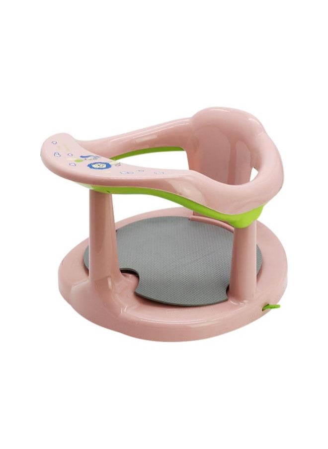 Baby Bath Seat Non-Slip Infant Chair with Suction Cups, Shower Tub Seats Surround Sitting Support for Babies 6 Months & Up, Pink