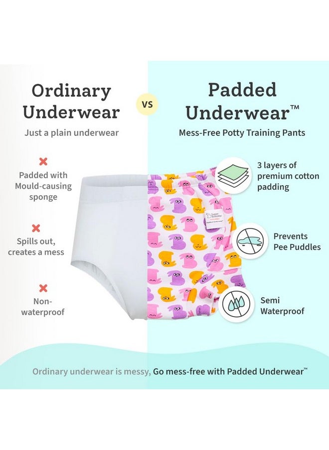 SuperBottoms Padded Underwear For Growing Babies/Toddlers|With 3 Layers Of Cotton Padding & Super DryFeel Layer| Pull-Up For Potty Training & Diaper-Free Time(Bummy World, Size: 0, Pack of 12)