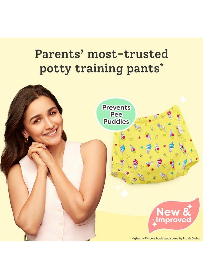 SuperBottoms Padded Underwear™ | For Potty Training & Mess-Free Diaper-Free time | Prevents Pee Puddles | 3 layers of Premium Cotton Padding (No sponge) | (Sweet Tooth, Size: 2, Pack of 3)