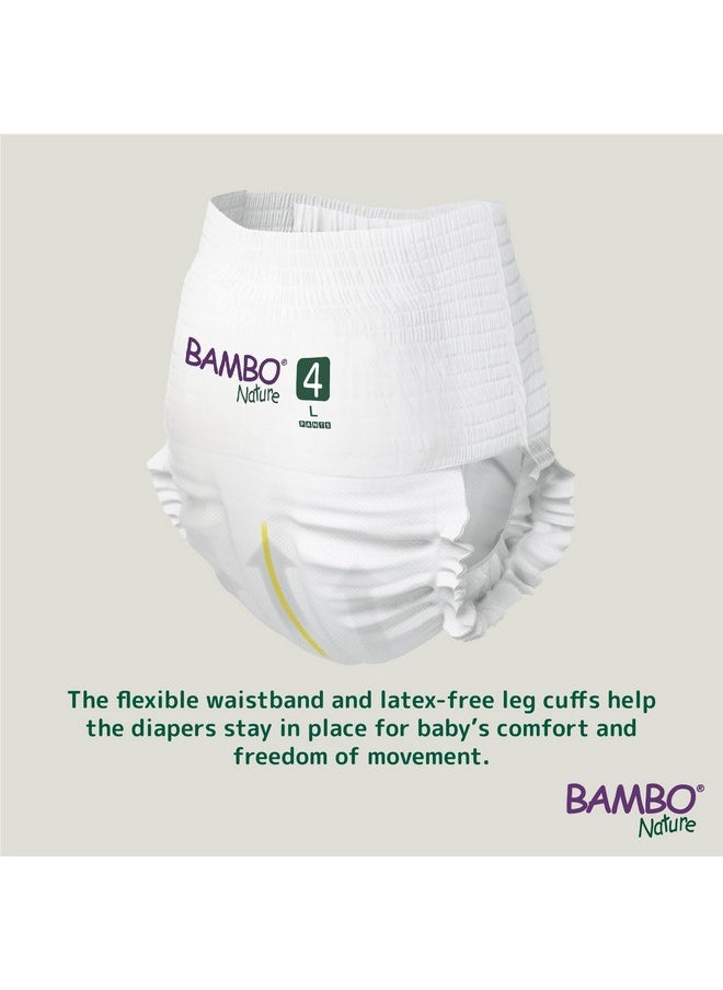 Bambo Nature Premium Baby Pants Diapers for Kids Large Size (7-12 Kgs), Super Absorbent, Breathable, Extra Soft, Dermatologically Tested, Hypoallergenic Infant Nappies With Wetness Indicator, 20 Count