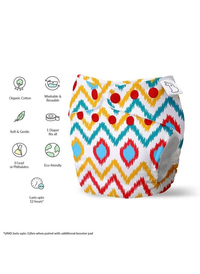 Superbottoms NEW UNO Freesize Cloth Diaper Set of 3| Cloth diaper for babies 3M to 3Y | Washable & Reusable cloth diaper | Comes with cloth diaper insert | 3 Diaper and 3 Organic cotton Soaker.