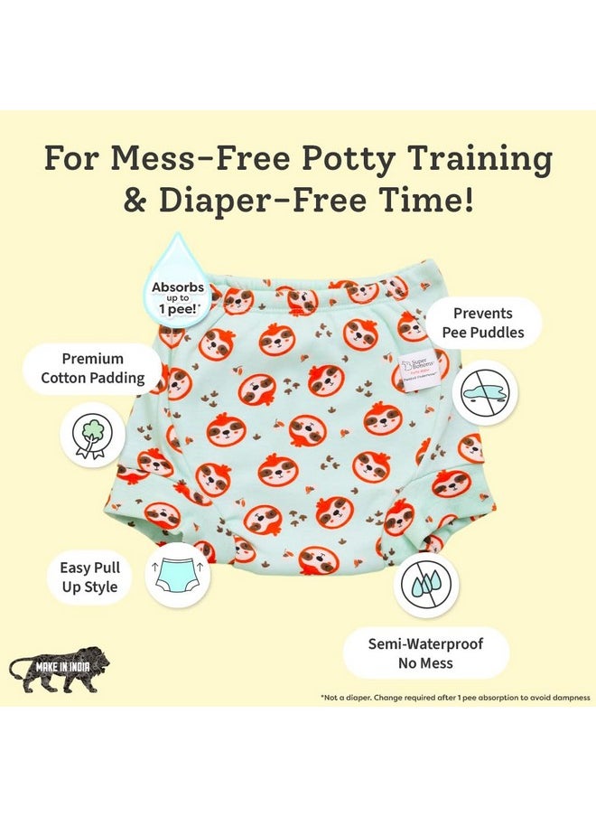 SuperBottoms Padded Underwear For Growing Babies/Toddlers|With 3 Layers Of Cotton Padding & Super DryFeel Layer| Pull-Up For Potty Training & Diaper-Free Time(Jungle Jam, Size: 0, Pack of 3)