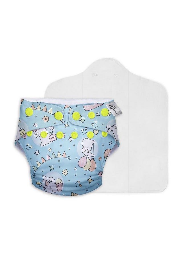 SuperBottoms NEW UNO Freesize Cloth Diaper | Cloth diaper for babies 3M to 3Y | Washable & Reusable cloth diaper | Comes with cloth diaper insert | 1 Diaper and 1 Organic cotton Soaker