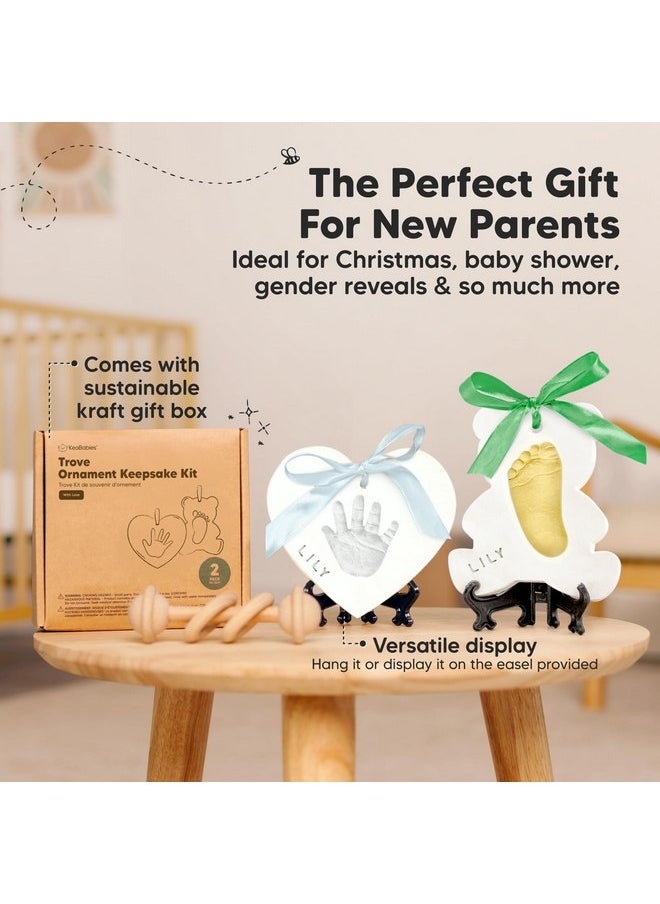 Baby Hand and Footprint Kit - Baby First Christmas Ornament, Personalized Baby Footprint Kit, Clay Baby Handprint Ornament Kit, Dog Paw Print Kit, DIY Baby Shower Gifts for Boys, Girls (with Love)