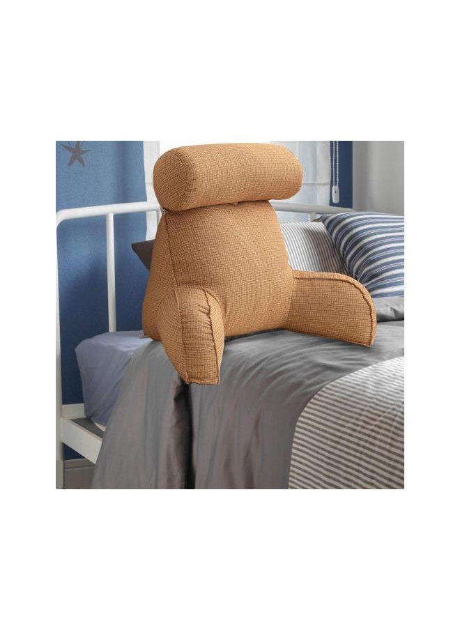 Bed Rest Reading Pillow - Soft Comfortable Removable Bedrest Pillows with Arm Rests and Neck Roll Pillow for Reading Watching TV in Bed, Floor or Sofa