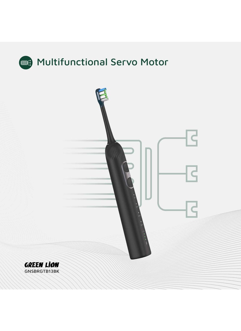 4 Mode Cleaning 3000 VPM Smart Brush 60° Ultrawide with Multifunctional Servo Motor & 80 Uses in Single Charge / Soft Mode / Sonic Mode / Clean Mode / White Mode / 30s Vibration Reminder / 2 Minutes Smart Timing - Black