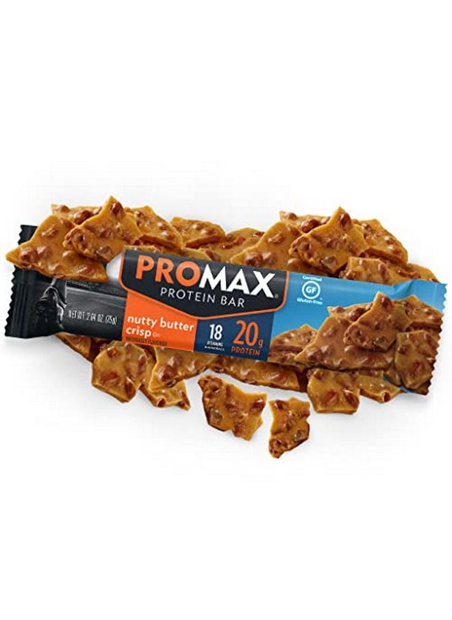 Protein Bar, Nutty Butter Crisp, 20G High Protein, Gluten Free, 12 Count