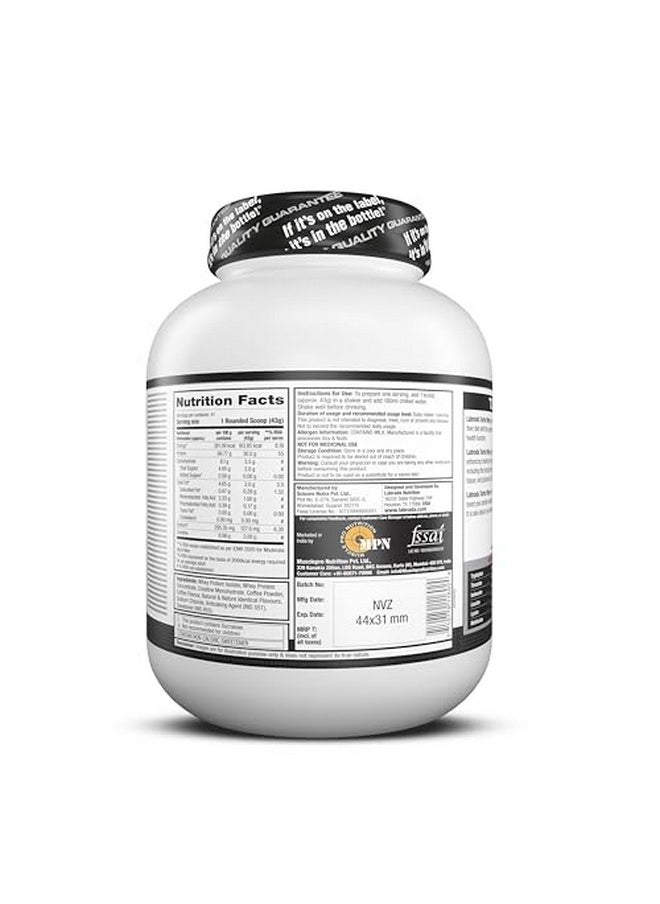 Turbo Whey (Whey Protein Isolate | Whey Protein Concentrate |3G Creatine | 30G Protein | 41 Servings) - (1.8Kg) (Café Brazil)