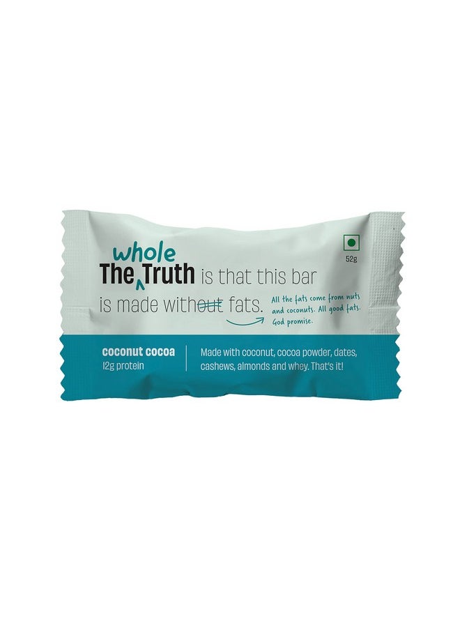 Protein Bars Coconut Cocoa | Pack Of 6 X 52G Each | No Added Sugar | No Added Preservatives | No Gluten Or Soy | No Artificial Sweeteners | All Natural