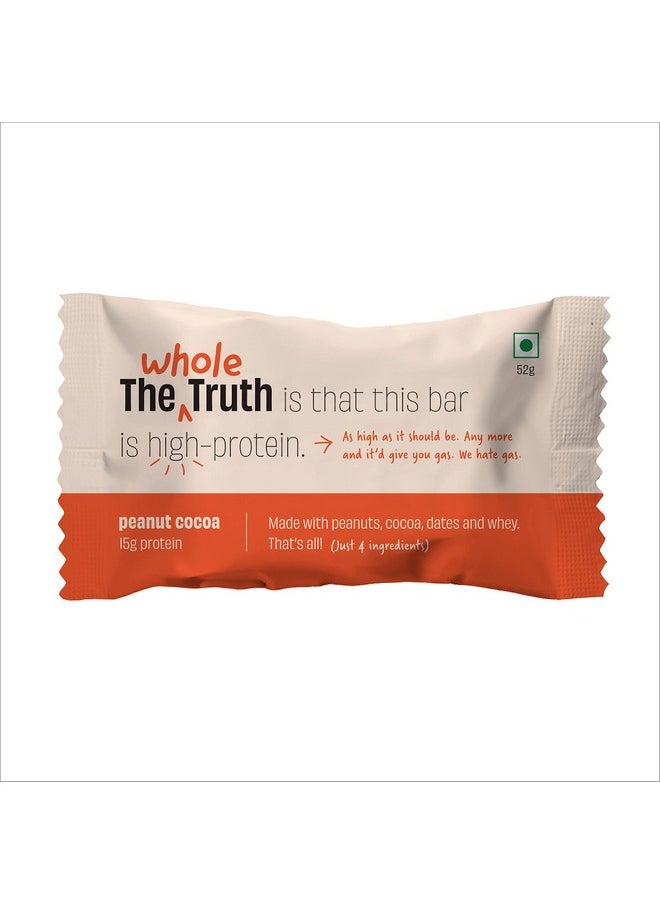 Protein Bars | Peanut Cocoa | Pack Of 6 X 52G Each | No Added Sugar | No Preservatives | No Artificial Sweeteners | No Gluten Or Soy | All Natural Ingredients